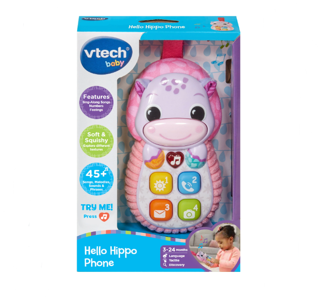 Vtech Hello Hippo Phone Pink
