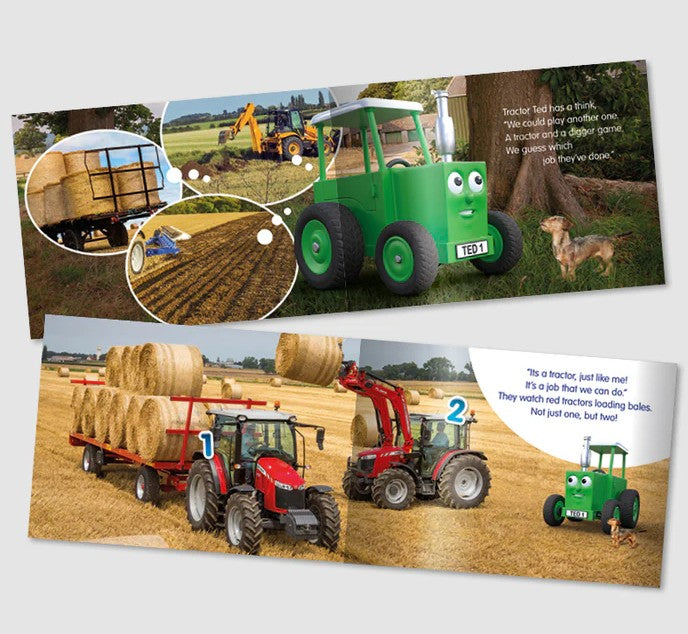 Inside pages of Tractor Ted Tractor or Digger Storybook – Ireland
