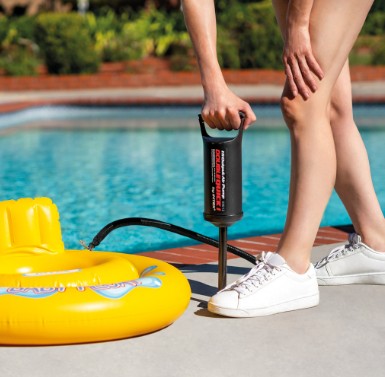 Intex Double Quick Hand Pump inflating pool toy outdoors – Ireland