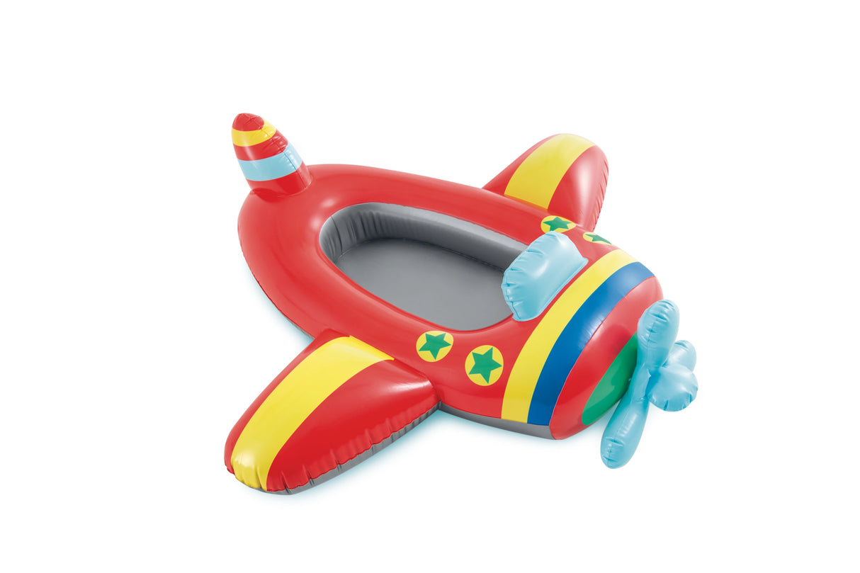 Red Intex Pool Cruisers plane float on a plain white background