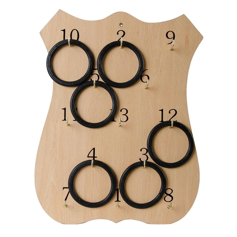 Irish Handmade Ringboard with hooks and rubber rings on display – Ireland