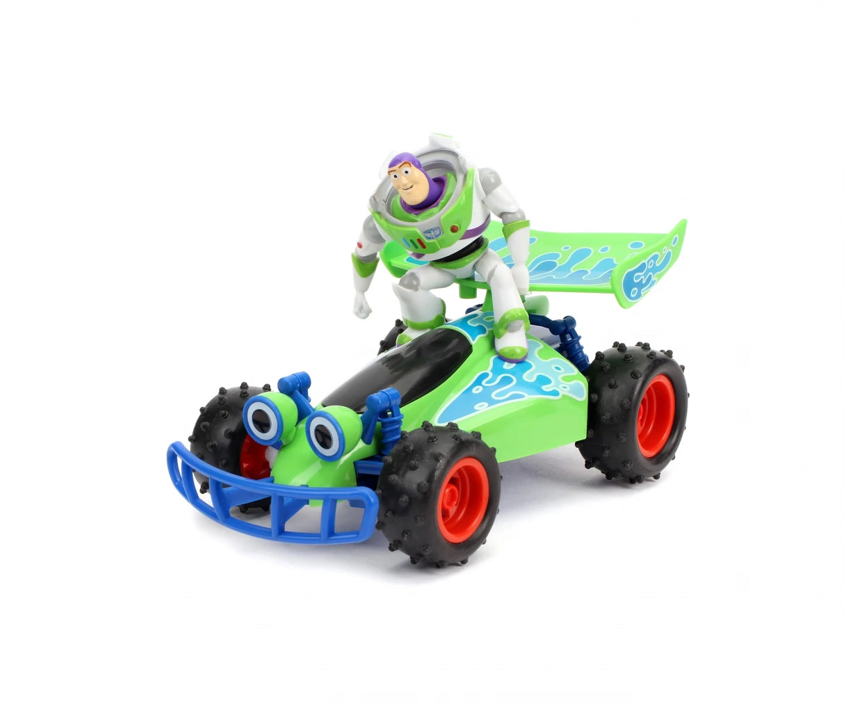 Toy Story RC buggy with Buzz Lightyear figure shown from an angled front view