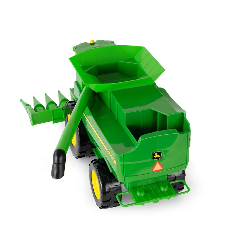 John Deere Lights & Sounds Combine 47714 rear view with the unloading auger swung out