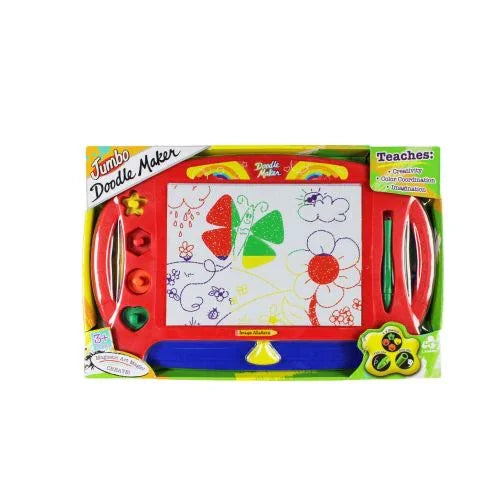 Retail packaging of Jumbo Doodle Maker showing full board and accessories – Ireland