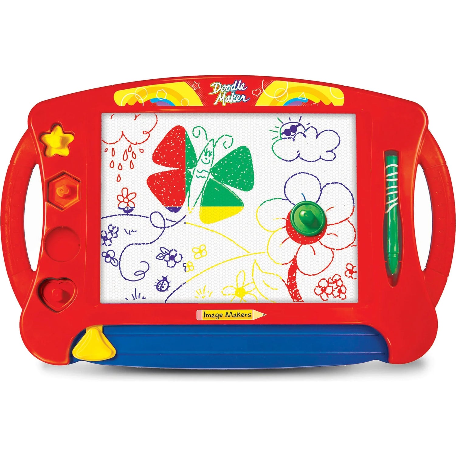 Close-up of Jumbo Doodle Maker with colourful butterfly and flower drawings – Ireland
