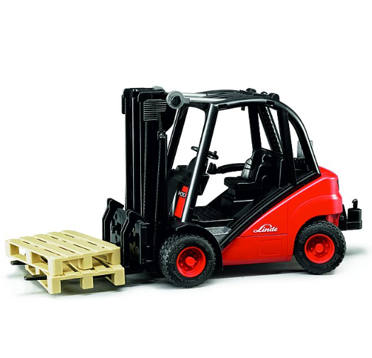 Bruder Linde Forklift H30D with 2 Pallets