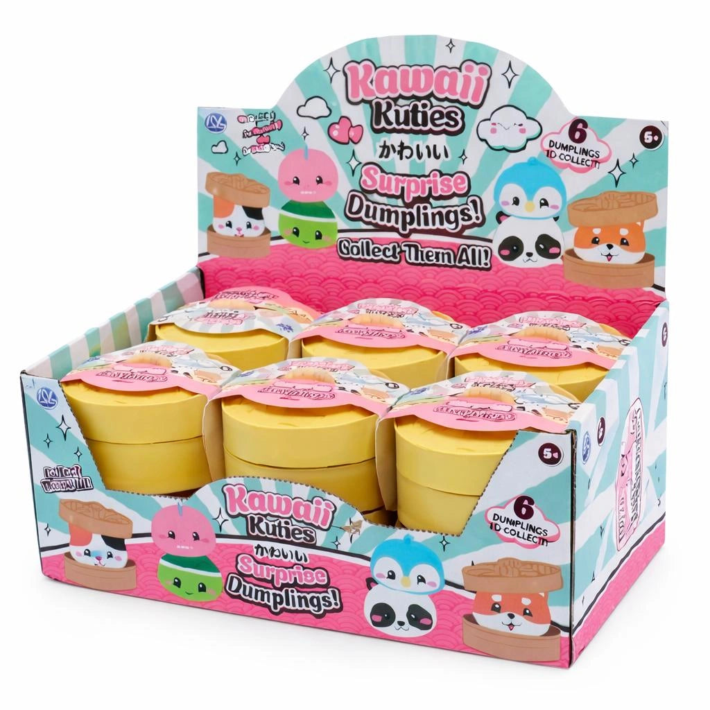 Kawaii Kuties Surprise Dumplings full retail display filled with closed dumpling containers