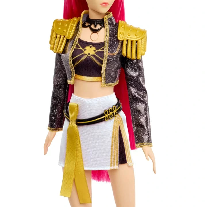 KPop Demon Hunters Mira Singing Doll Golden performance outfit detail