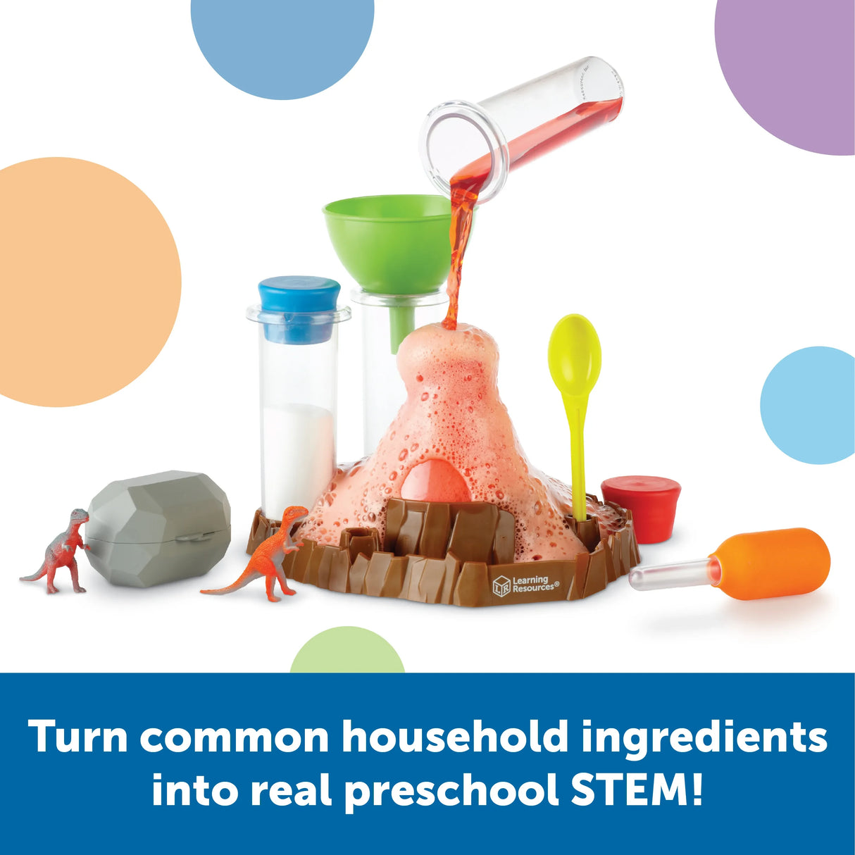 Learning Resources Fizzy Volcano Preschool Science Lab foaming volcano experiment