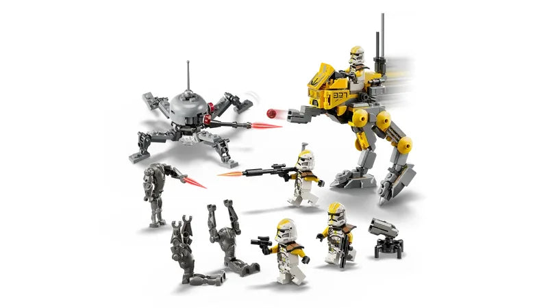 LEGO Star Wars AT-RT, Spider Droid, and troopers in mid-battle play scene – Ireland