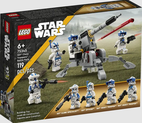 Front of LEGO 501st Clone Troopers Battle Pack 75345 box with clone minifigures in Ireland