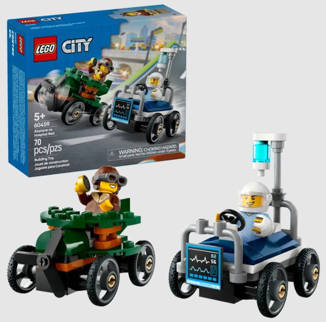 LEGO City 60459 Airplane vs. Hospital Bed toy box and contents in Ireland