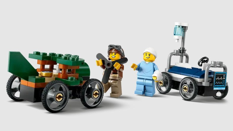 LEGO 60459 pilot and patient minifigures with soapbox cars in Ireland