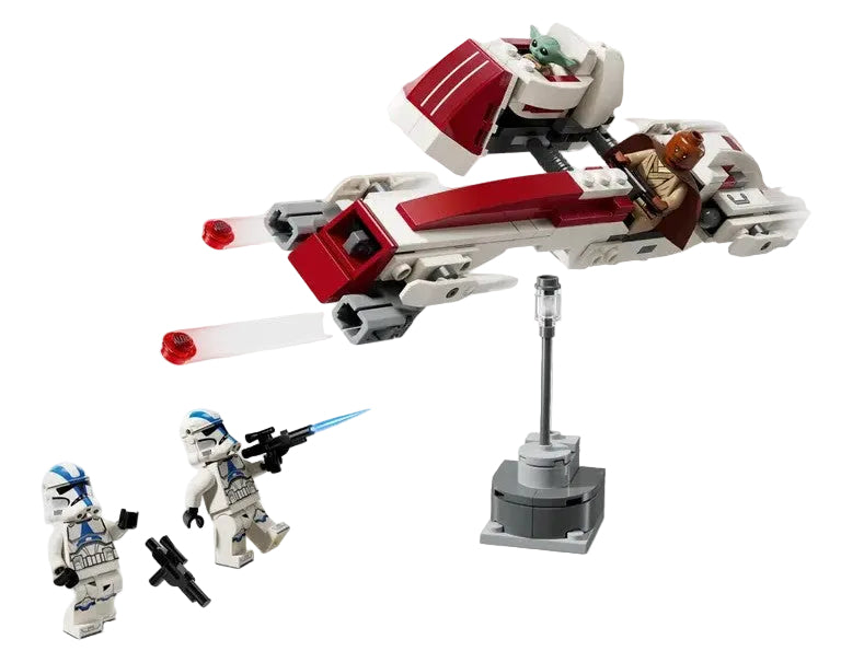 LEGO BARC Speeder Escape 75378 flying with Kelleran Beq and Grogu in Ireland