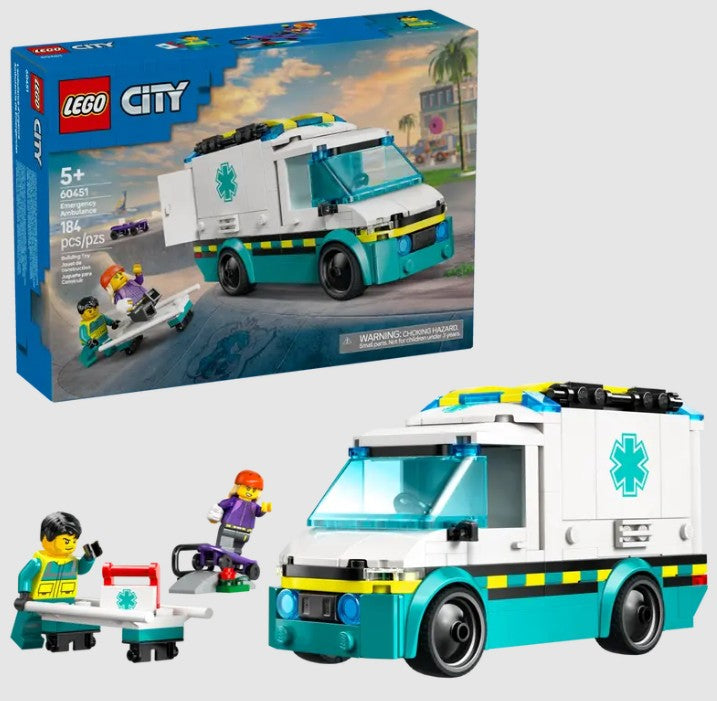 LEGO City Emergency Ambulance 60451 box and assembled set – Ireland