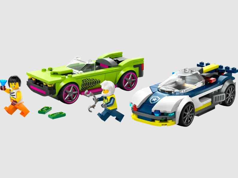 LEGO City Police Car and Muscle Car Chase 60415 complete set with police car, muscle car and minifigures Ireland