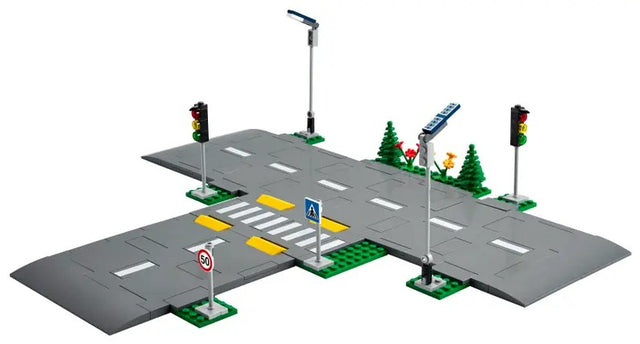 LEGO City Road Plates 60304 road layout with signs and lights in Ireland