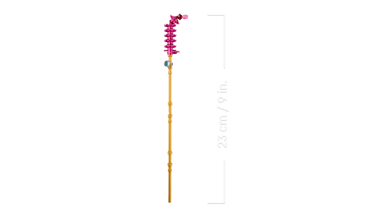 LEGO red fountain grass stem with 23 cm height marker