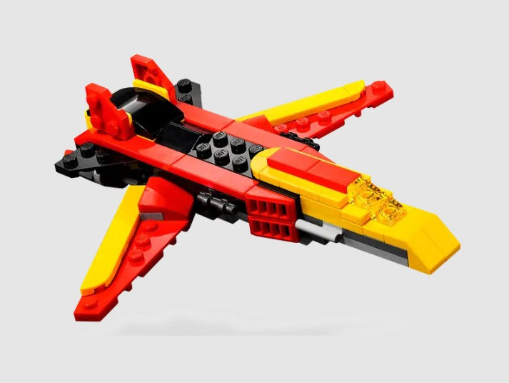LEGO® Creator 31124 Super Robot alternate jet build in red, yellow, and black