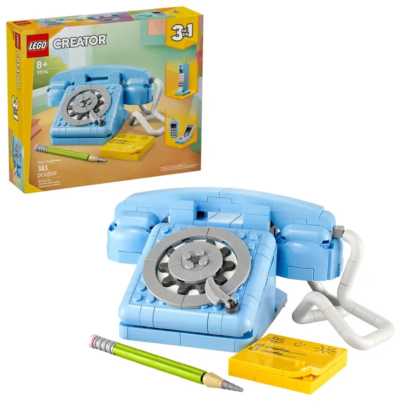 LEGO Creator 31174 box showing Retro Telephone 3in1 set and accessories – Ireland