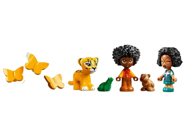 LEGO Encanto figures of Antonio, Mirabel, jaguar, capybara, and butterfly