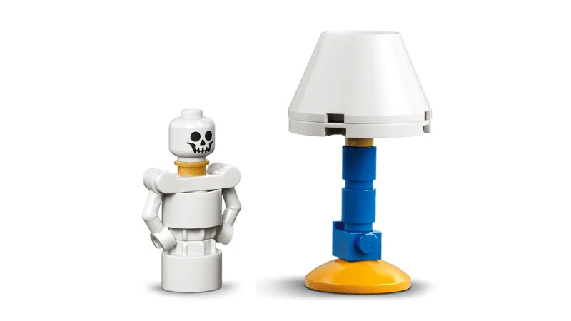 LEGO lamp and white bottle accessory on a white background