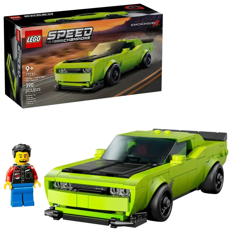 LEGO Dodge Challenger SRT Hellcat box and car model with minifigure – Ireland