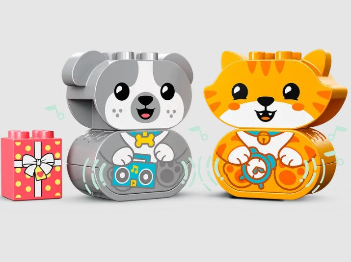 LEGO DUPLO 10977 sound figures of puppy and kitten playing music