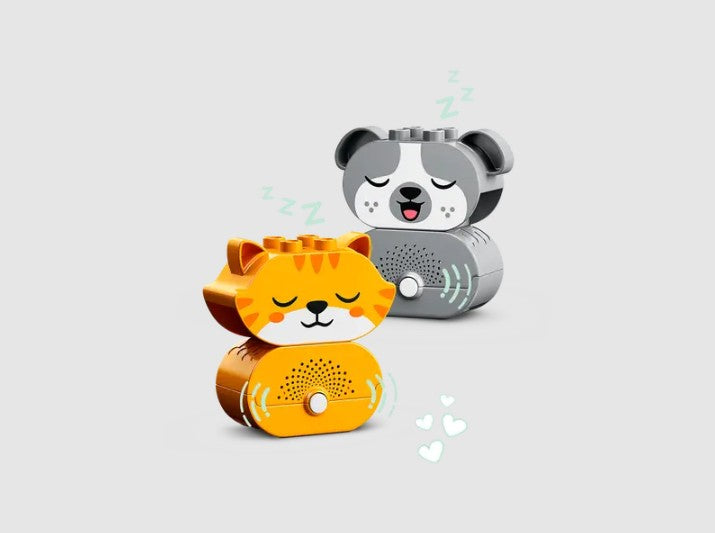 LEGO DUPLO 10977 puppy and kitten in sleep mode with sound indicators
