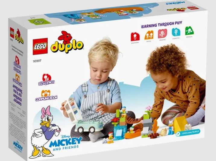 Children playing with DUPLO 10997 Camping Adventure set