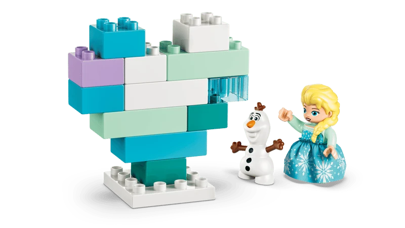 LEGO DUPLO Frozen heart shaped build with Elsa and Olaf figures