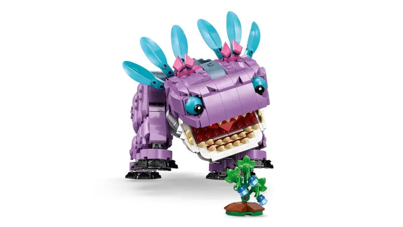 LEGO Fortnite Klombo 77077 creature toy with open mouth and minifigure scene Ireland