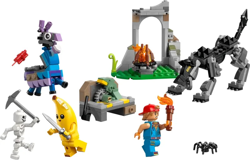 LEGO Fortnite Peely and Sparkplug's Camp 77075 toy set with Llama and wolf Ireland