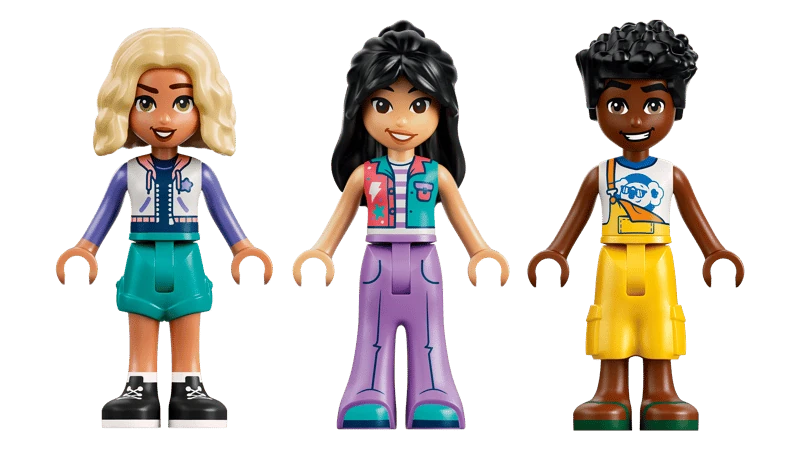 Three LEGO Friends minidolls from the Candy & Cupcake Ferris Wheel set
