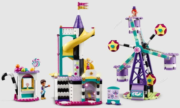 LEGO Friends Magical Ferris Wheel and Slide fairground setup 41689 Ireland