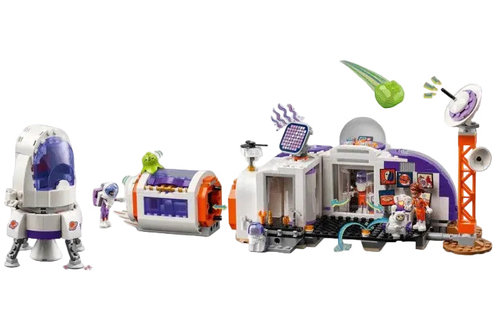 LEGO Friends 42605 Mars Space Base interior with science lab, sleeping quarters and aliens in Ireland