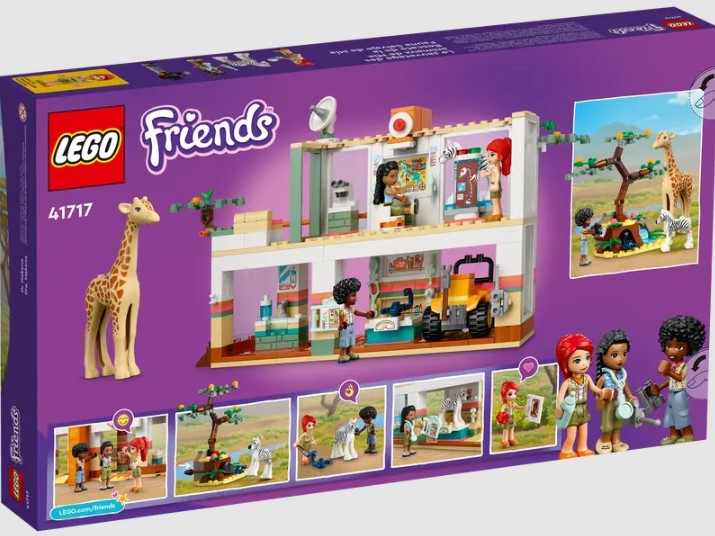 Back of LEGO Friends 41717 Mia’s Wildlife Rescue box Ireland