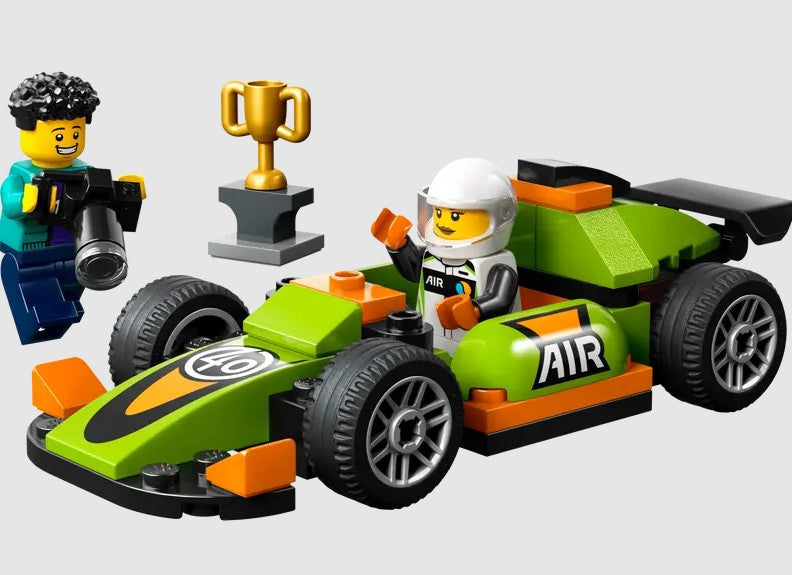 LEGO Green Race Car 60399 with race driver and photographer minifigures Ireland