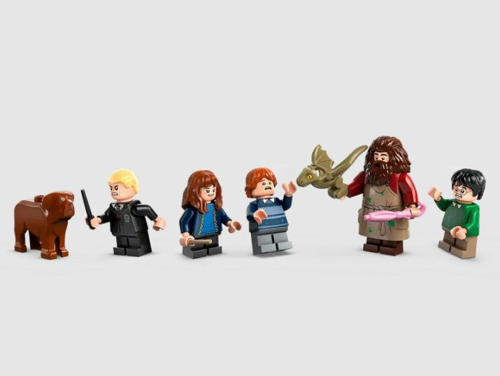 LEGO Hagrid, Harry, Hermione, Ron, Draco, Norbert and Fang figures