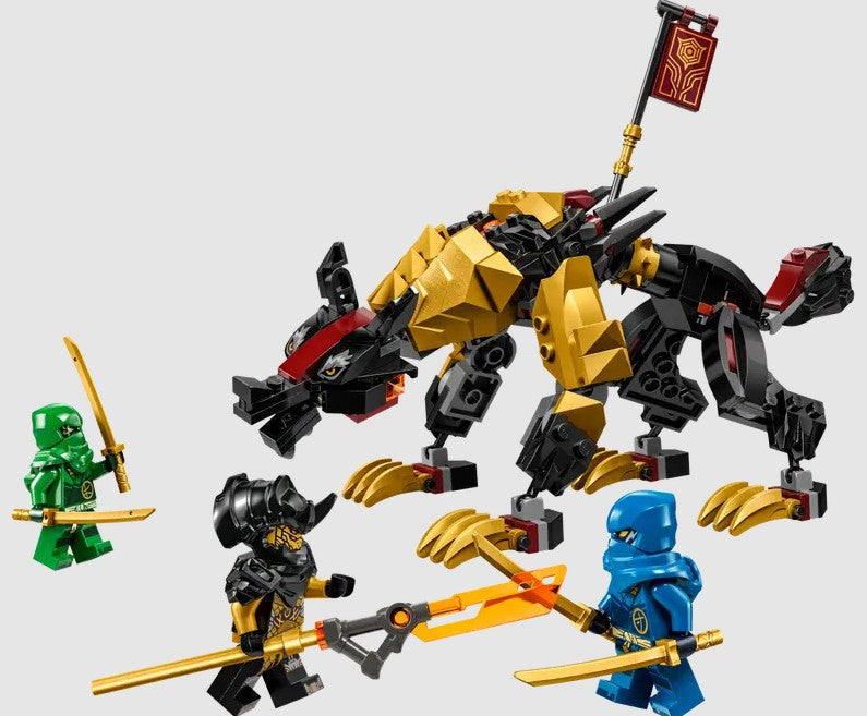 LEGO Ninjago Imperium Dragon Hunter Hound 71790 set with Jay, Lloyd, and beast in Ireland