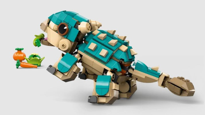 LEGO Baby Bumpy 76962 side pose with carrot and greens Ireland