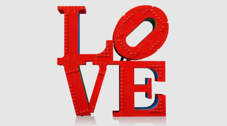 LEGO LOVE sculpture 31214 side profile close-up Ireland