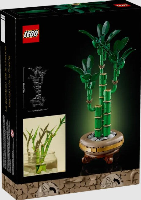 LEGO Lucky Bamboo 10344 back of box showing plant size and product features – for Ireland buyers from ToyTown.ie
