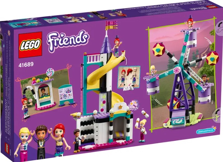 LEGO Friends Magical Ferris Wheel and Slide 41689 box back view Ireland