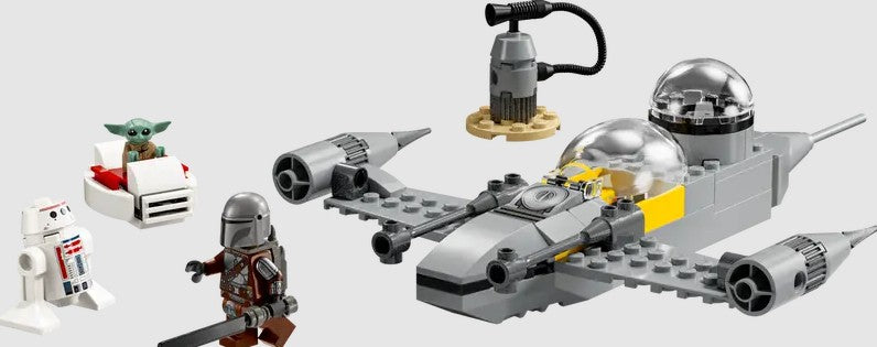 LEGO Mando and Grogu’s N-1 Starfighter 75410 build with Mandalorian and Grogu minifigures Ireland