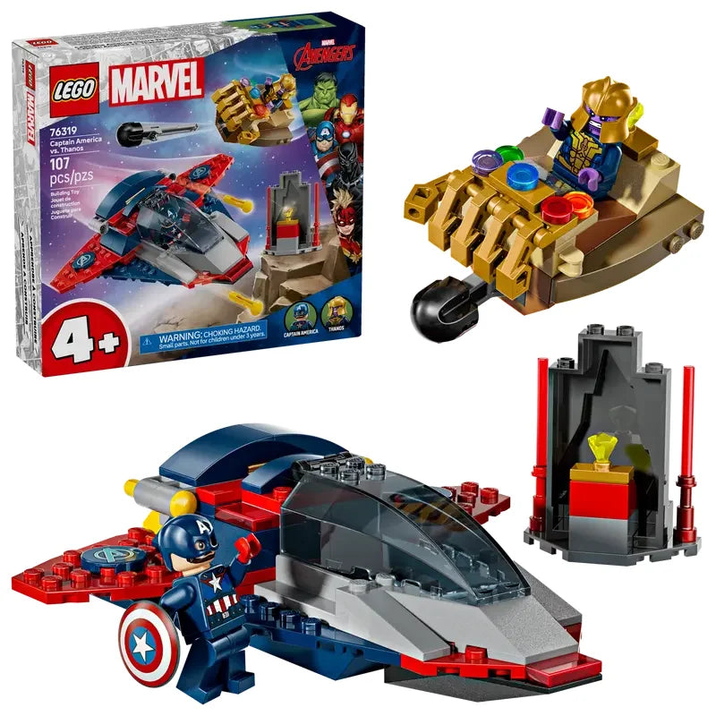 LEGO Marvel Captain America vs. Thanos box with figures and builds – Ireland