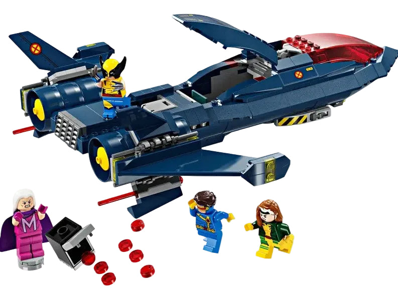 LEGO Marvel X-Men X-Jet 76281 with Wolverine, Cyclops, Magneto and Rogue in action Ireland