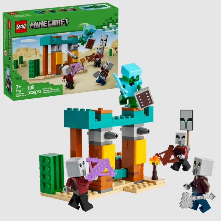 LEGO Minecraft Illager Desert Patrol 21267 box and full display – Ireland