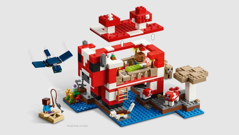 LEGO Minecraft Mooshroom House interior with fishing and farming features – Set 21270 Ireland