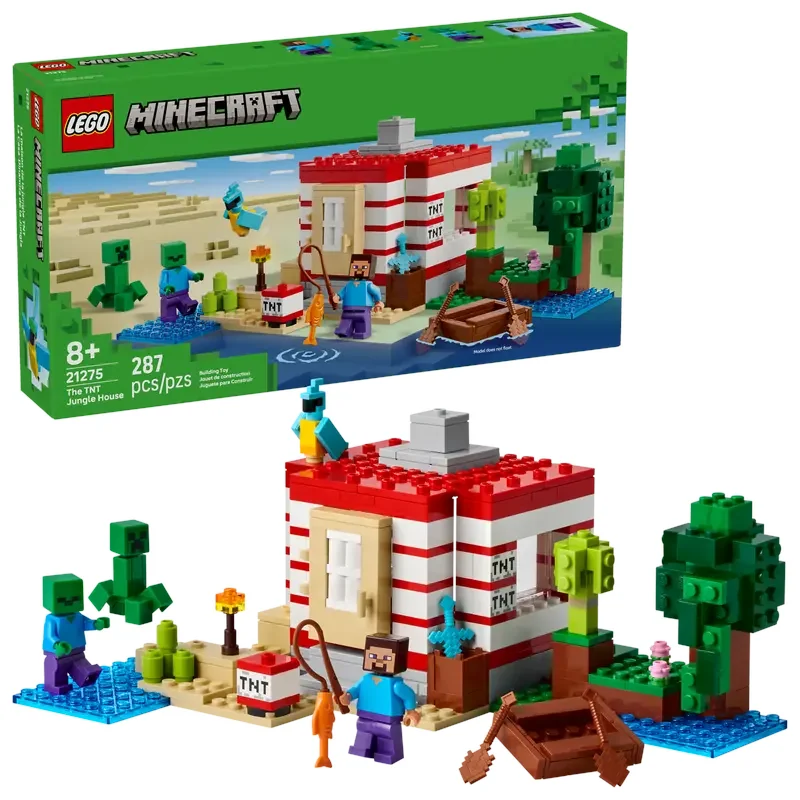 LEGO Minecraft The TNT Jungle House 21275 box image Ireland